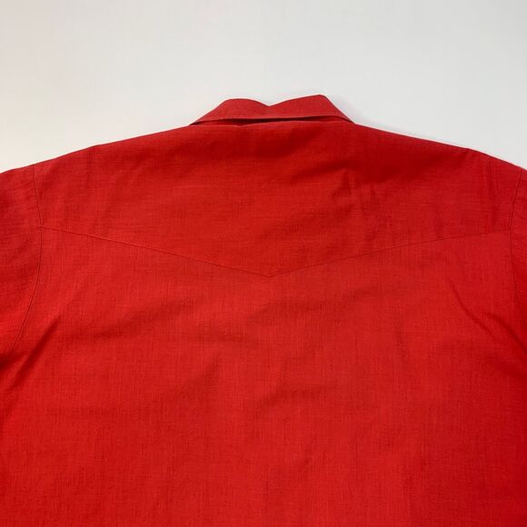 Vintage Ely Cattleman Shirt Mens 18 Pearl Snap Buttons Western Rolled Cap Sleeve - Picture 7 of 10